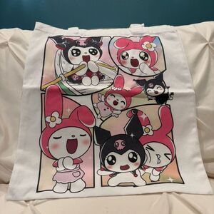 Sanrio My Melody & Kuromi Cosplay Eco Reusable Shopping Bag Tote NWT